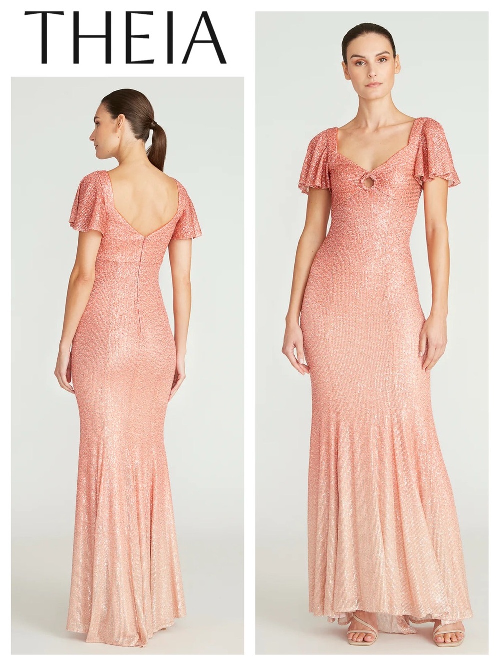 THEIA Estelle Sequin Gown